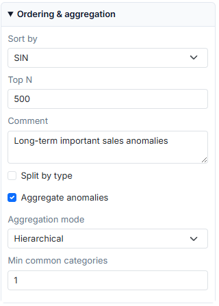 Ordering and aggregation