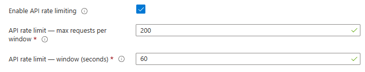 API rate limiting options