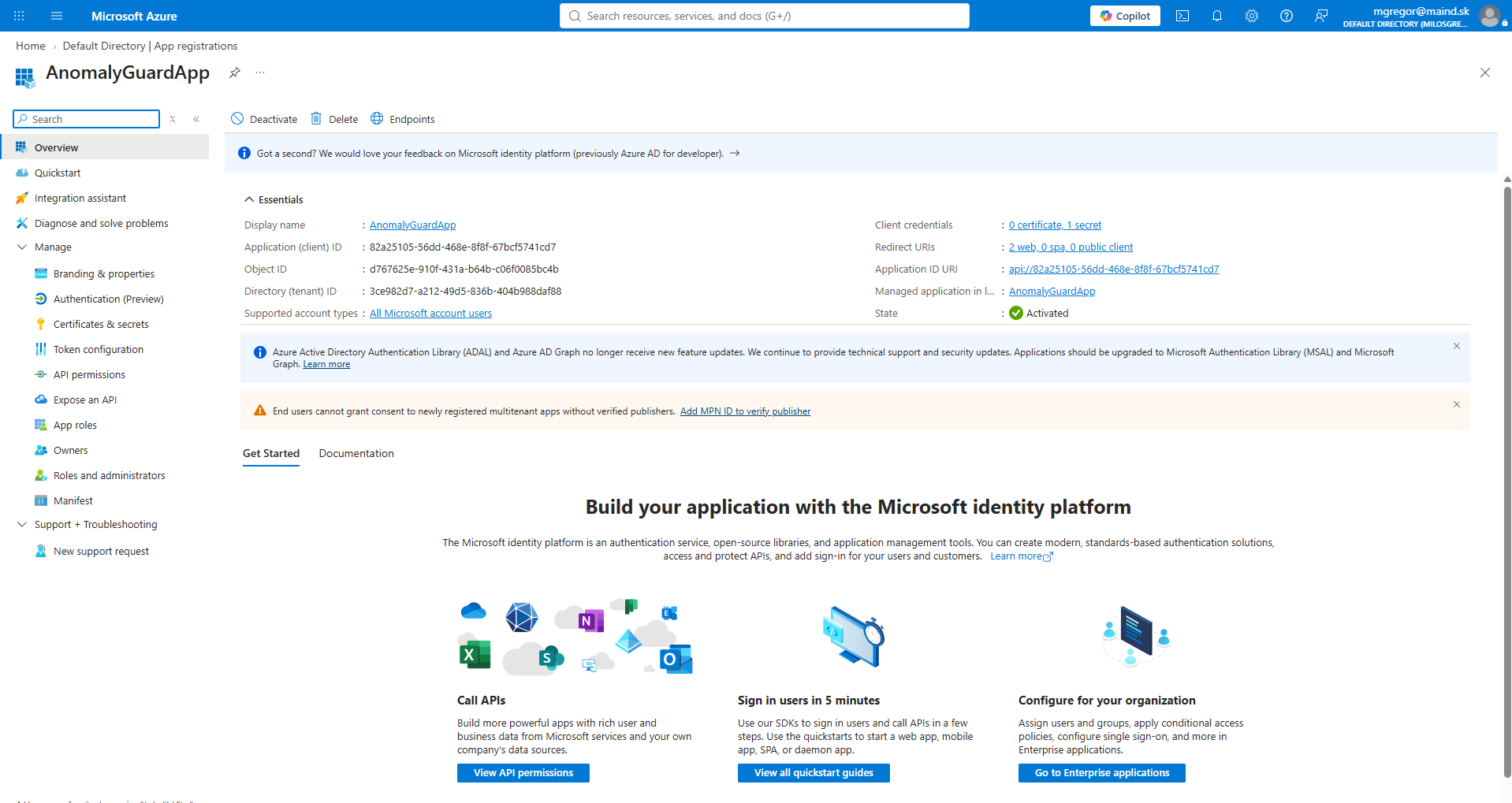 App registration Overview