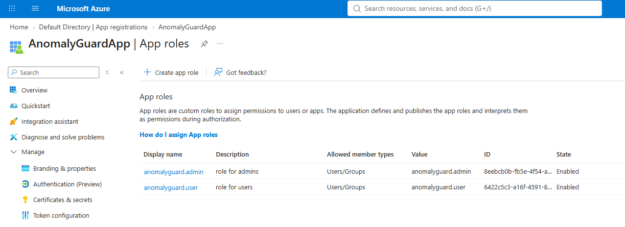 App roles